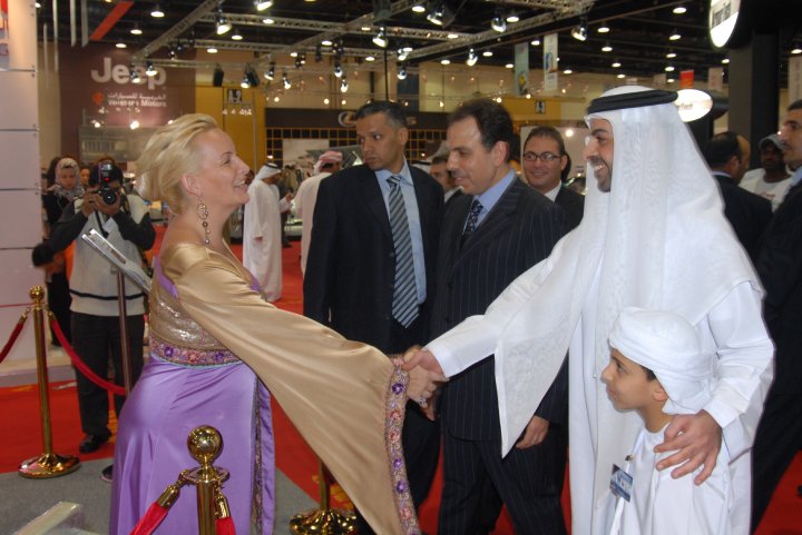 His Royal Highness Sheik Omar Al Nahyan from the UAE president family with Madame Sabine Balve (pic 1)