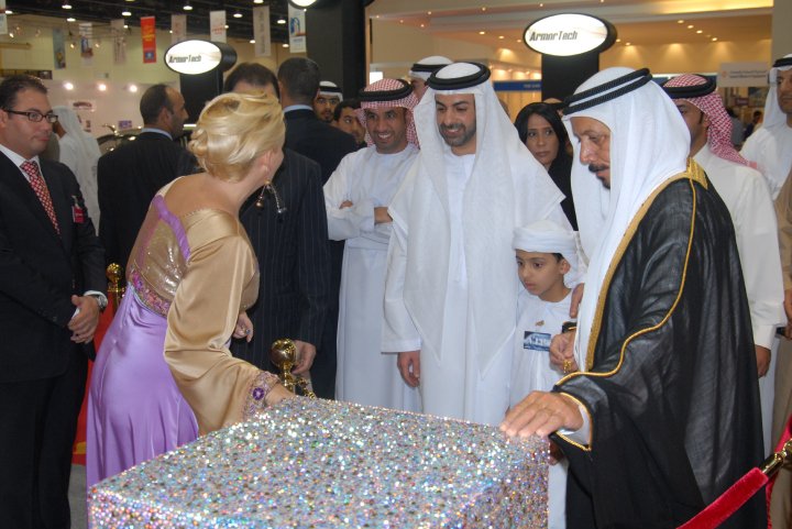 His Royal Highness Sheik Omar Al Nahyan from the UAE president family with Madame Sabine Balve (pic 2)