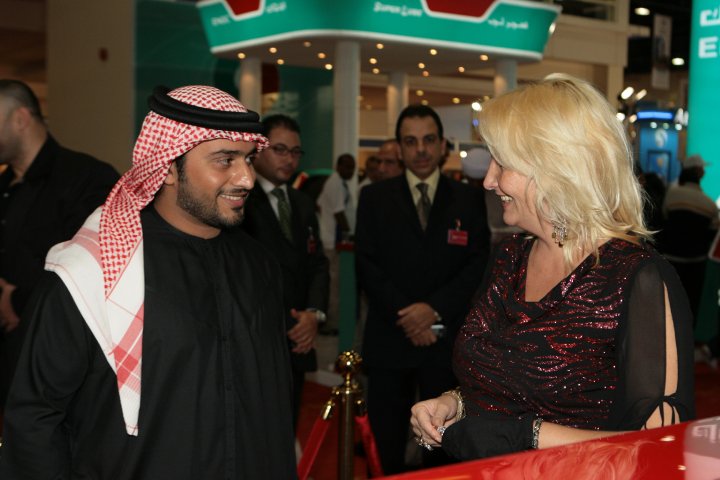 Warm welcome of Madame Sabine Balve by His Highness Sheik Nahyan from the UAE president family (2pic)